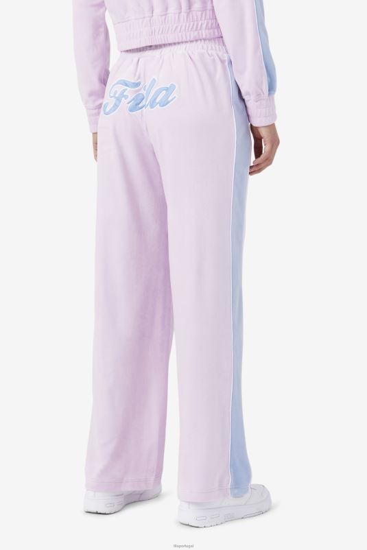 PPH0J1579 orquídea/azul/branco FILA fila valery veludo pant orquídea/azul/branco