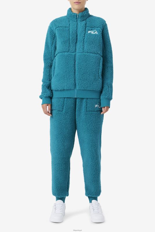 PPH0J1583 Lago profundo FILA freyja sherpa jogger deep lake fila