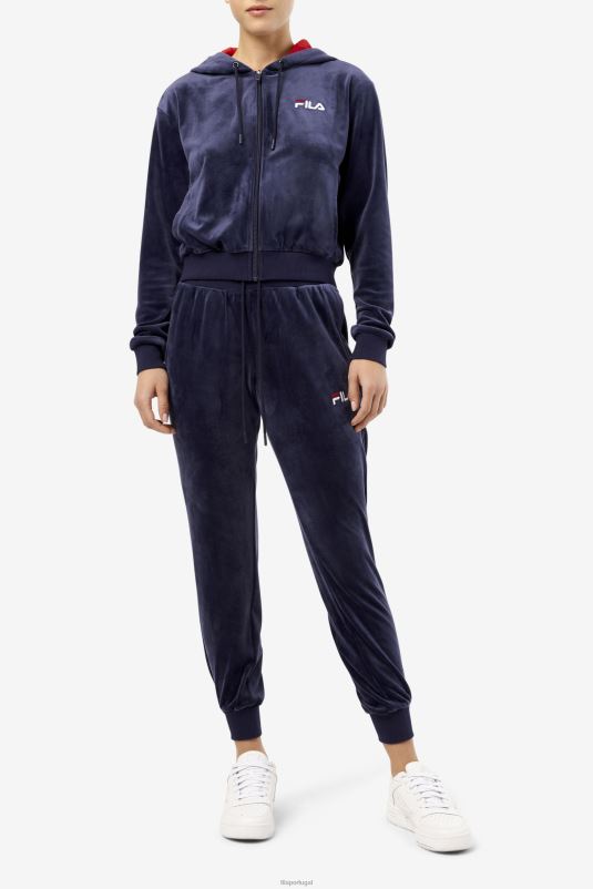 PPH0J1584 marinha FILA fila jogger zura veludo