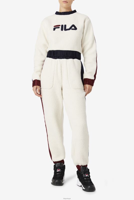 PPH0J1587 tofu/peacoat/porto tawny FILA tofu/peacoat/tawny port fila malia jogger