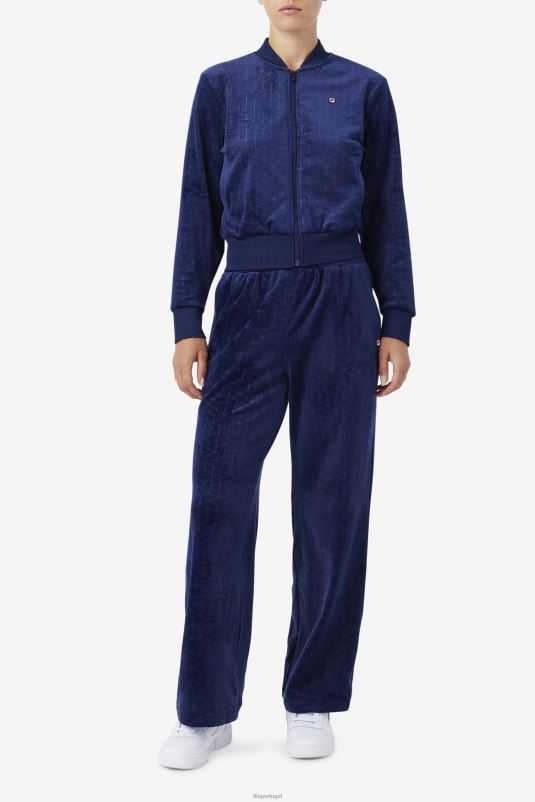 PPH0J1598 marinha FILA devika veludo track pant fila navy