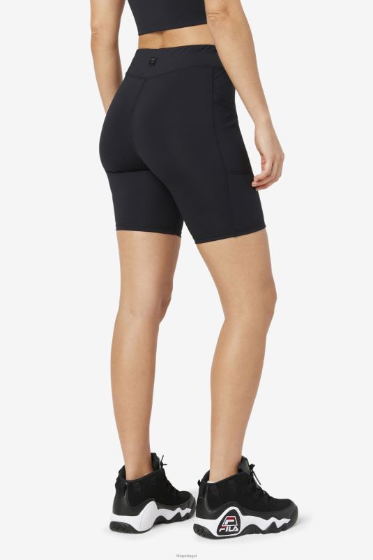 PPH0J1613 preto FILA short tiana bike preto fila