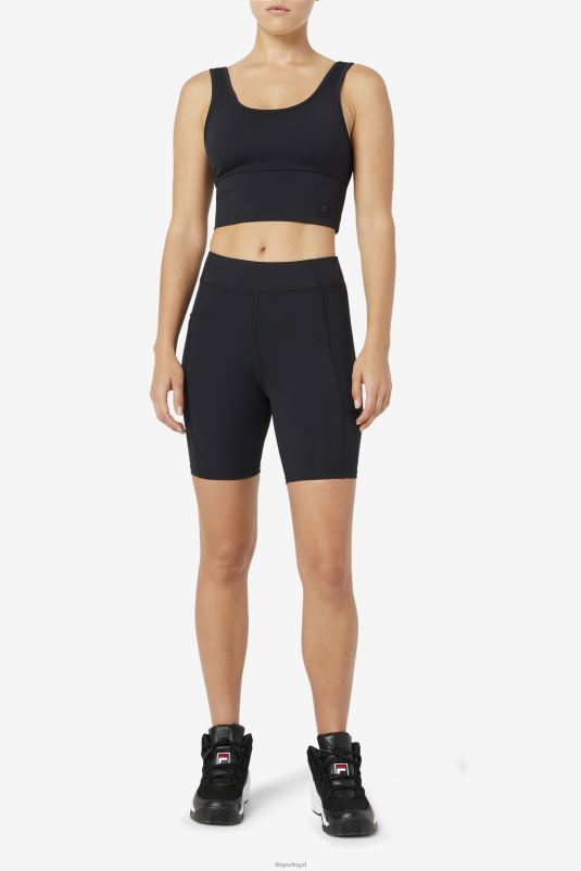PPH0J1613 preto FILA short tiana bike preto fila