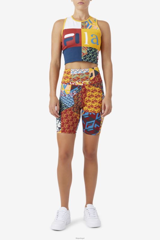 PPH0J1626 oceano/amarelo/branco FILA oceano/amarelo/branco elowen bike short fila