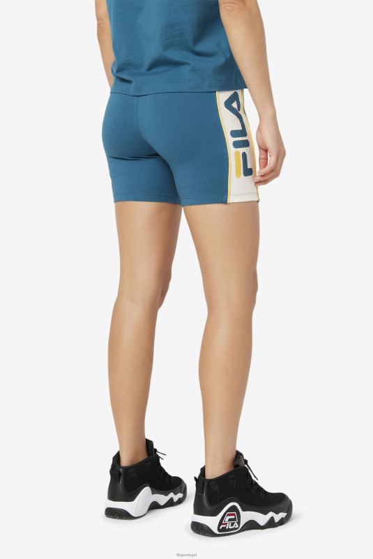 PPH0J1643 coral azul FILA davina bike short azul coral fila