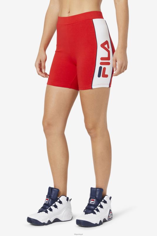 PPH0J1645 vermelho FILA short fila davina bike vermelho