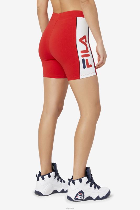 PPH0J1645 vermelho FILA short fila davina bike vermelho