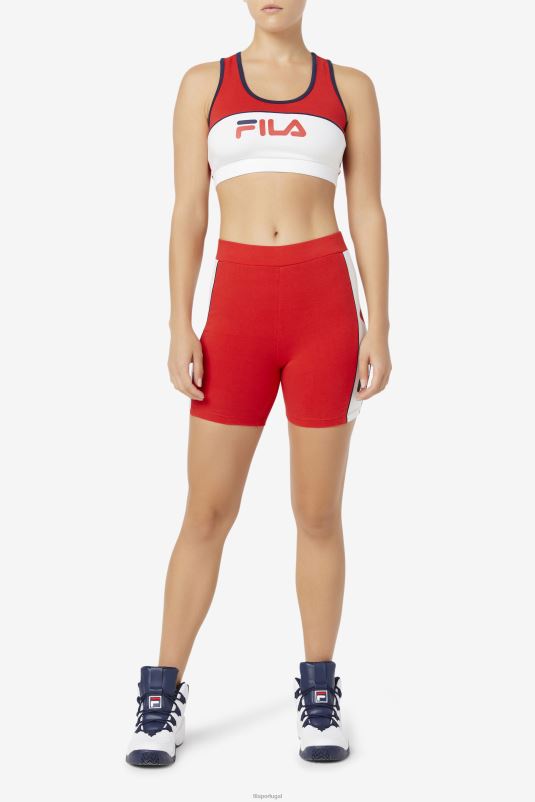 PPH0J1645 vermelho FILA short fila davina bike vermelho