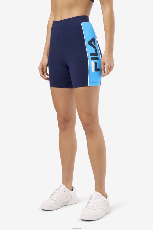PPH0J1646 marinha FILA short de bicicleta davina fila azul