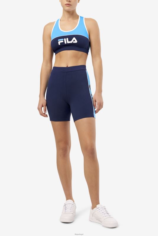 PPH0J1646 marinha FILA short de bicicleta davina fila azul