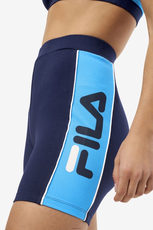 PPH0J1646 marinha FILA short de bicicleta davina fila azul