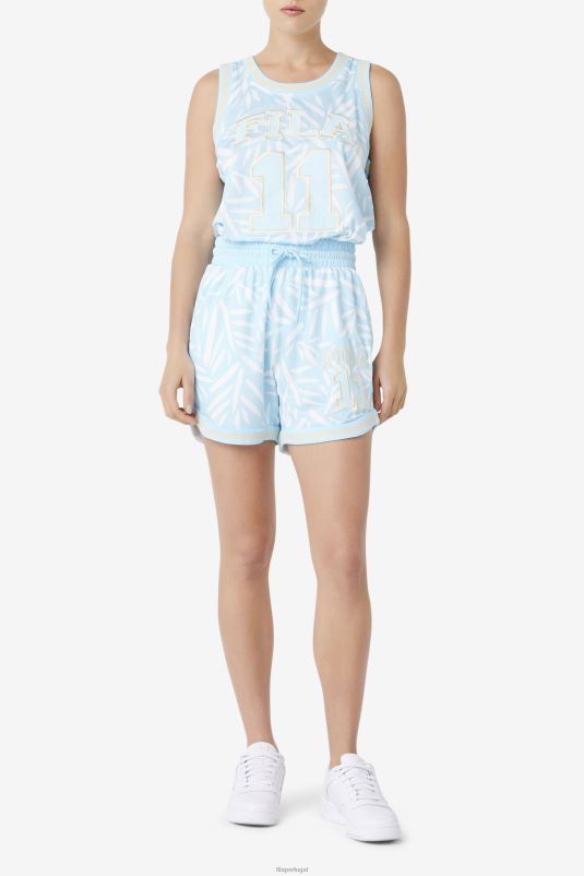 PPH0J1661 Branco azulado FILA quincy basquete short azul/branco fila