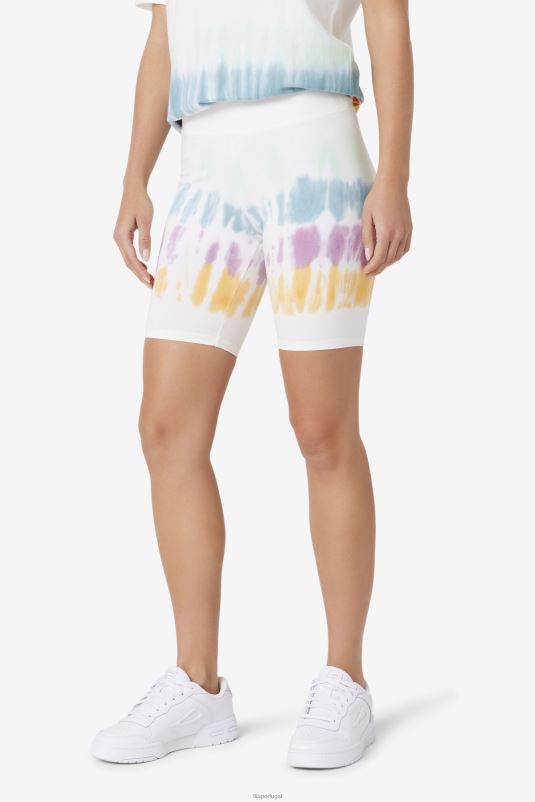 PPH0J1677 tie-dye branco FILA short branco tie dye fila taima tie dye bike
