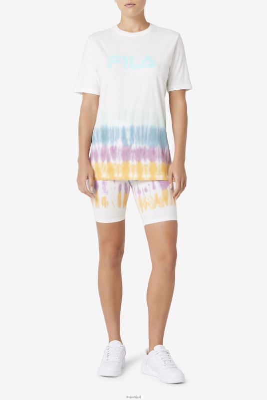 PPH0J1677 tie-dye branco FILA short branco tie dye fila taima tie dye bike