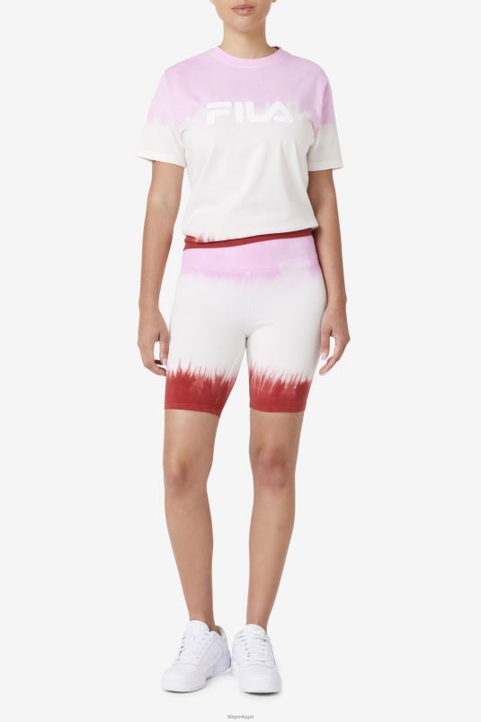 PPH0J1682 pirueta/branco/vermelho terra FILA short taima tie dye bike fila pirouette/branco/vermelho terra