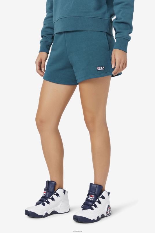 PPH0J1685 coral azul FILA diara high rise short azul coral fila