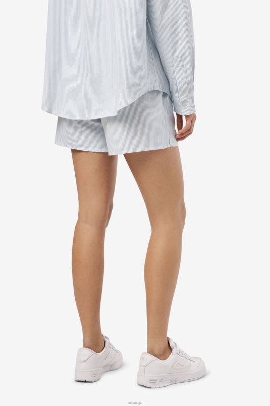 PPH0J1693 Branco azulado FILA fila ariella short azul/branco