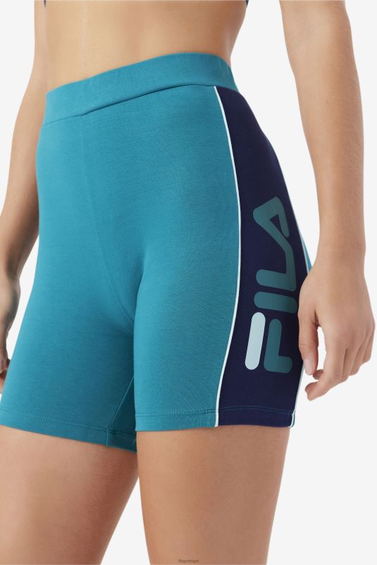 PPH0J1696 lago profundo/marinha/água gelada FILA shorts fila deep lake/navy/iced aqua davina bike