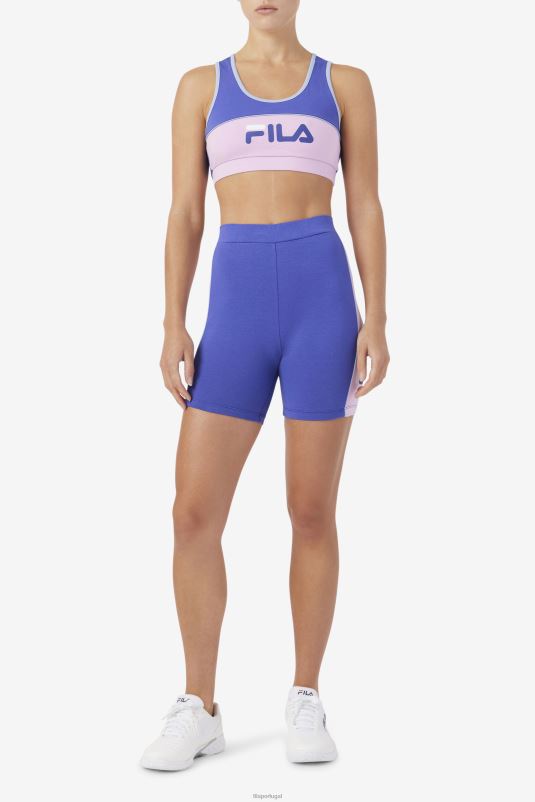 PPH0J1698 azul/orquídea/azul/branco FILA short fila davina bike azul/orquídea/azul/branco