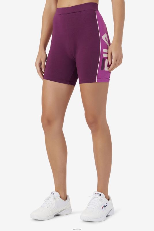 PPH0J1699 vinho de uva/rouge/potpourri FILA fila davina bike short grape wine/rouge/potpourri
