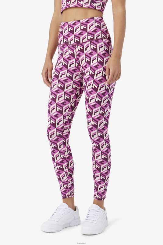 PPH0J1704 rouge/potpourri/vinho de uva FILA rouge/potpourri/vinho de uva karteras 7/8 tight fila