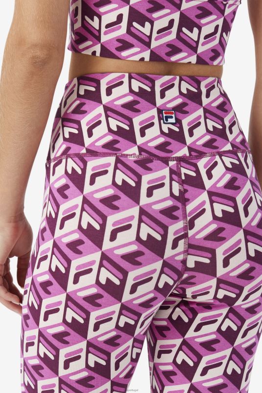 PPH0J1704 rouge/potpourri/vinho de uva FILA rouge/potpourri/vinho de uva karteras 7/8 tight fila