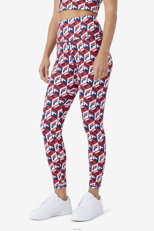 PPH0J1705 vermelho/marinho/branco FILA fila karteras 7/8 tight vermelho/marinho/branco