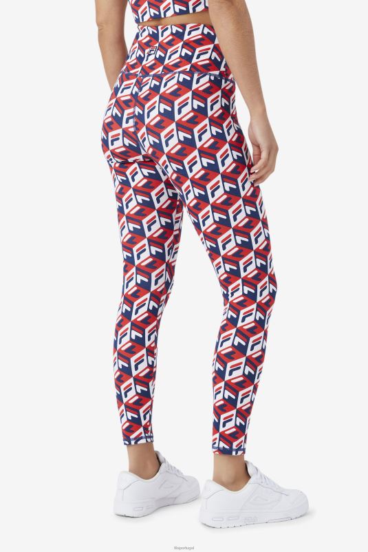 PPH0J1705 vermelho/marinho/branco FILA fila karteras 7/8 tight vermelho/marinho/branco