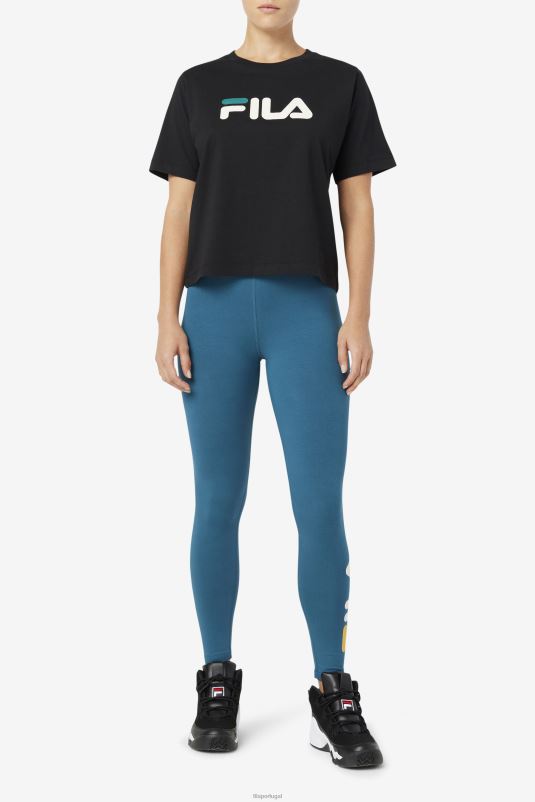 PPH0J1710 coral azul FILA legging azul coral elora fila