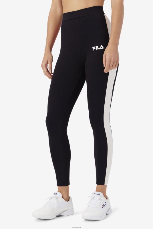 PPH0J1717 preto/gardênia/vermelho FILA legging fila mercy preto/gardênia/vermelho