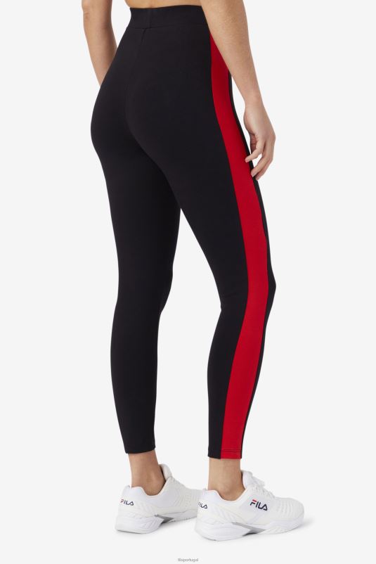 PPH0J1717 preto/gardênia/vermelho FILA legging fila mercy preto/gardênia/vermelho