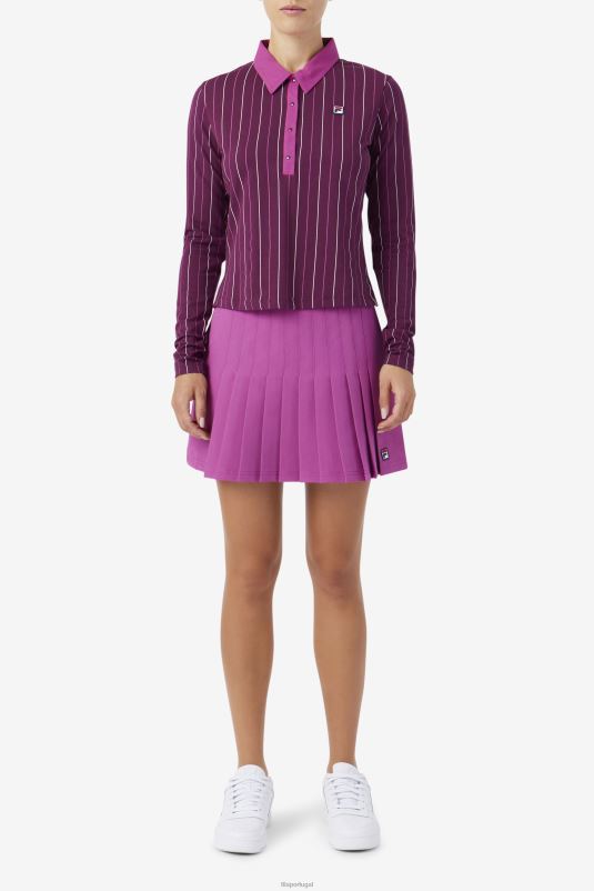 PPH0J1748 rouge FILA saia plissada amy fila rouge