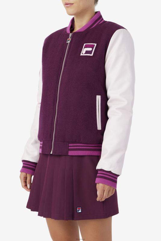 PPH0J1756 vinho de uva/potpourri/rouge FILA jaqueta fila grape wine/potpourri/rouge dixon varsity