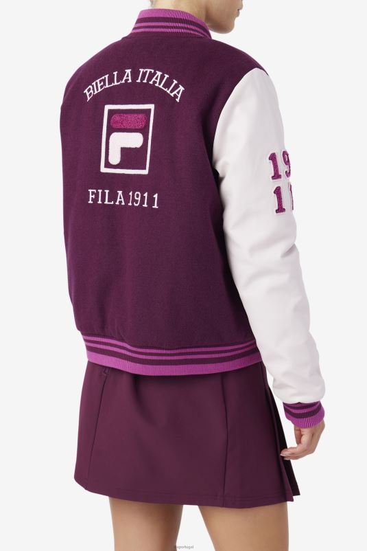 PPH0J1756 vinho de uva/potpourri/rouge FILA jaqueta fila grape wine/potpourri/rouge dixon varsity