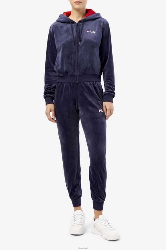 PPH0J1763 marinha FILA jaqueta zura veludo azul fila