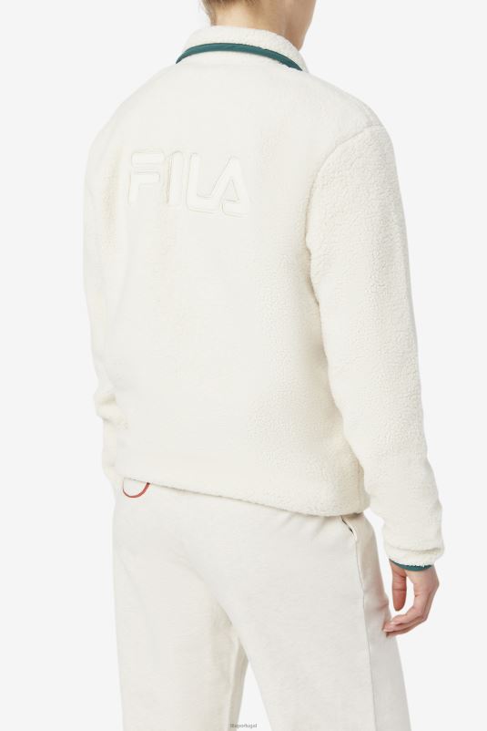 PPH0J1765 tofu/bioma florestal FILA fila kyomi quarter zip pullover tofu/forest biome