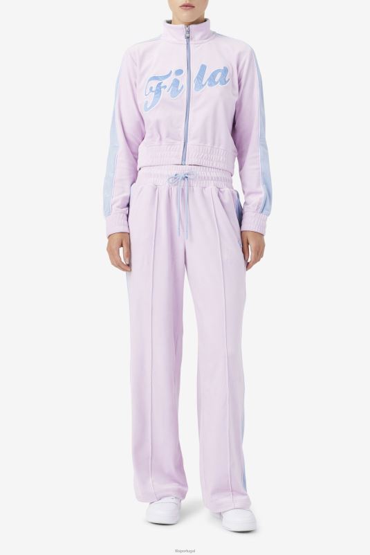 PPH0J1766 orquídea/azul/branco FILA valery jaqueta de veludo fila orquídea/azul/branco
