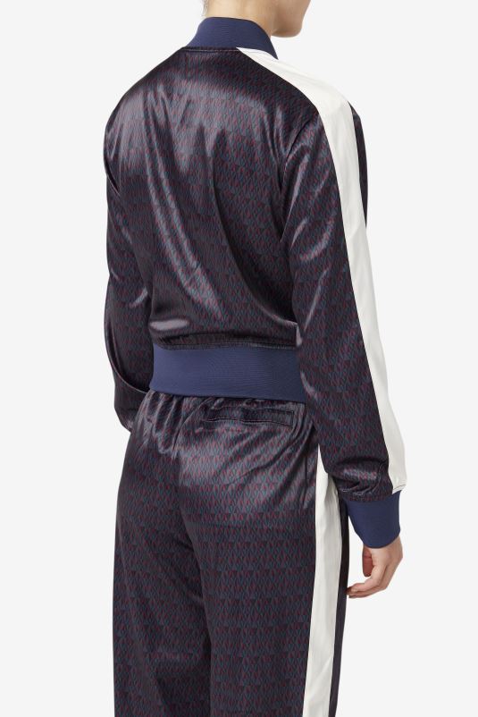 PPH0J1777 casaco / tofu FILA jaqueta fila farah satin track peacoat/tofu