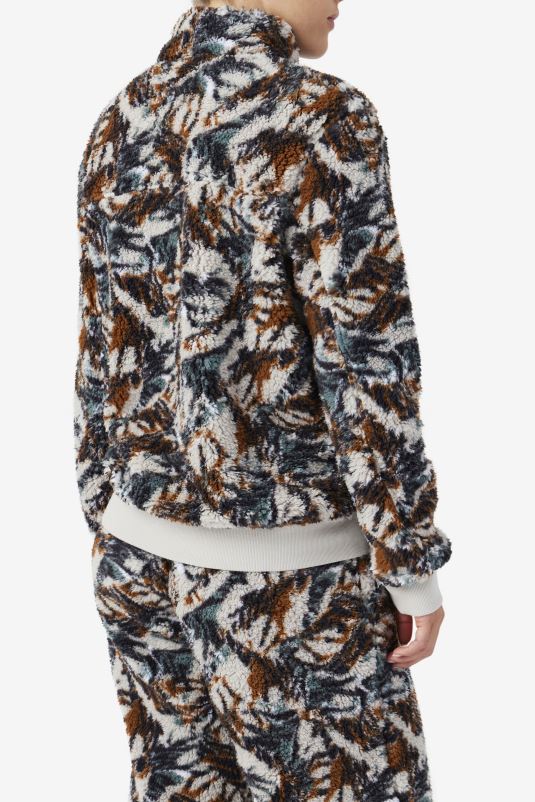 PPH0J1783 estampa garça/tempestade/lago profundo FILA jaqueta fila drawe sherpa garça/tempestade/deep lake print