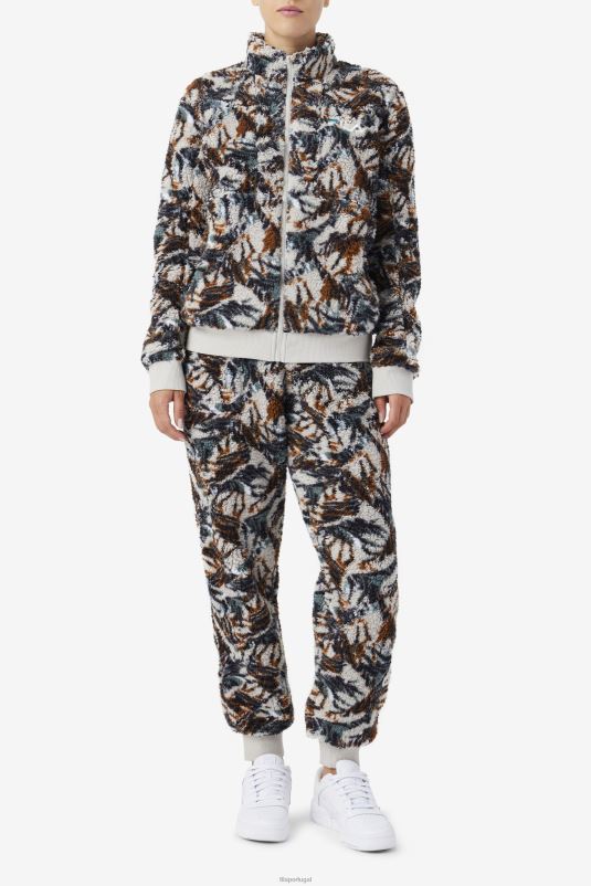 PPH0J1783 estampa garça/tempestade/lago profundo FILA jaqueta fila drawe sherpa garça/tempestade/deep lake print