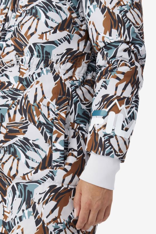 PPH0J1786 estampa de girafa FILA fila giraffe print paulana giraffe print casaco longo puffer