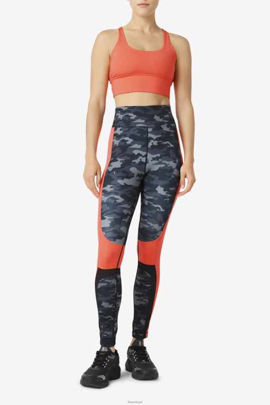 PPH0J1790 coral quente FILA uplift cross back sutiã top fila hot coral