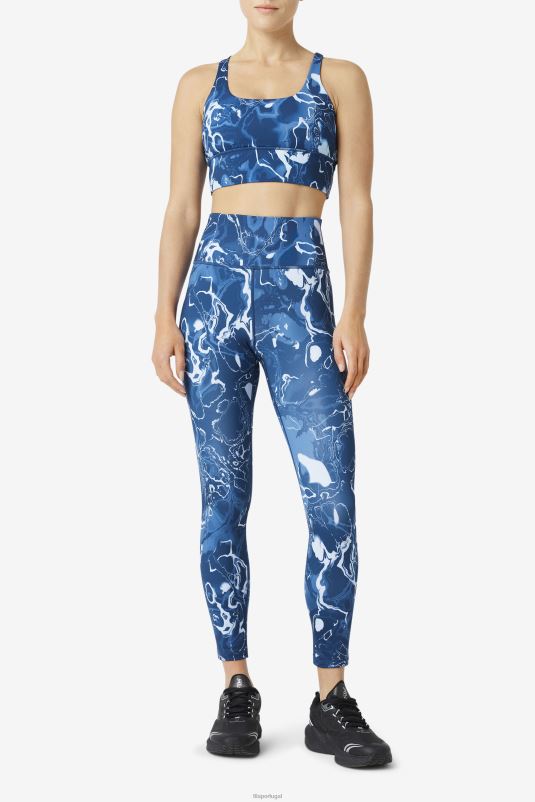 PPH0J1791 mármore marinho FILA top de sutiã fila uplift em mármore azul marinho