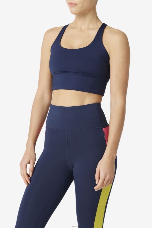 PPH0J1793 marinha FILA sutiã uplift cross back top fila azul marinho