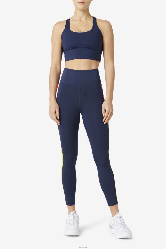 PPH0J1793 marinha FILA sutiã uplift cross back top fila azul marinho