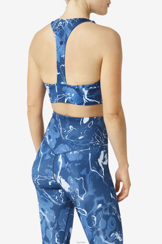 PPH0J1799 mármore marinho FILA sutiã esportivo uplift t-back fila de mármore marinho