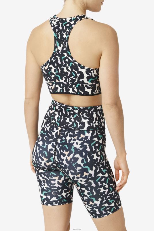 PPH0J1802 animal preto FILA sutiã uplift racerback top fila preto animal