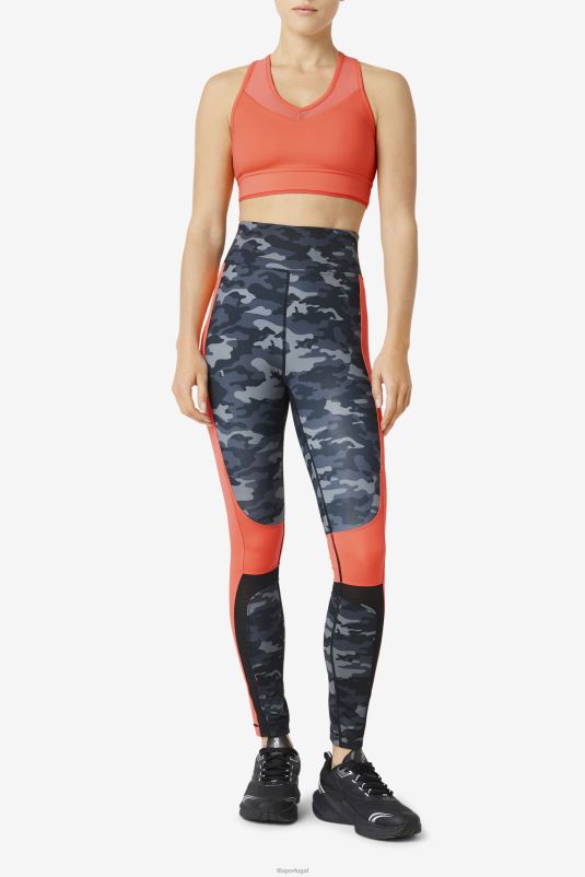 PPH0J1806 coral quente FILA top de sutiã racerback coral uplift fila