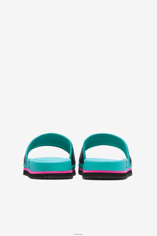 PPH0J182 brilho preto/rosa/cerâmica FILA slide lunar masculino fila preto/rosa brilho/cerâmica