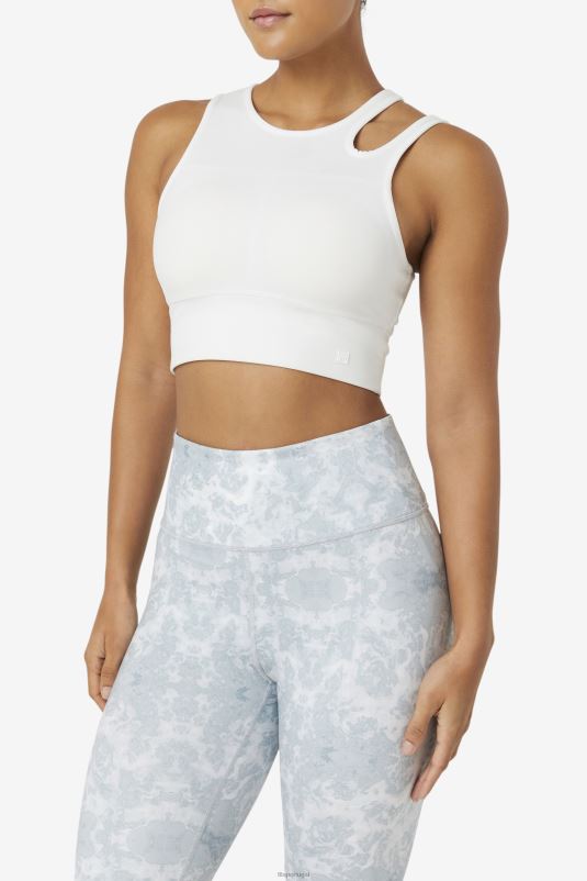 PPH0J1823 branco FILA uplift fatia crop bra top fila branco